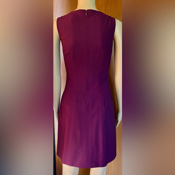 THEORY NWOT Plum Sleeveless Wool Blend Sheath Power Dreas Size 0 - Picture 5 of 10